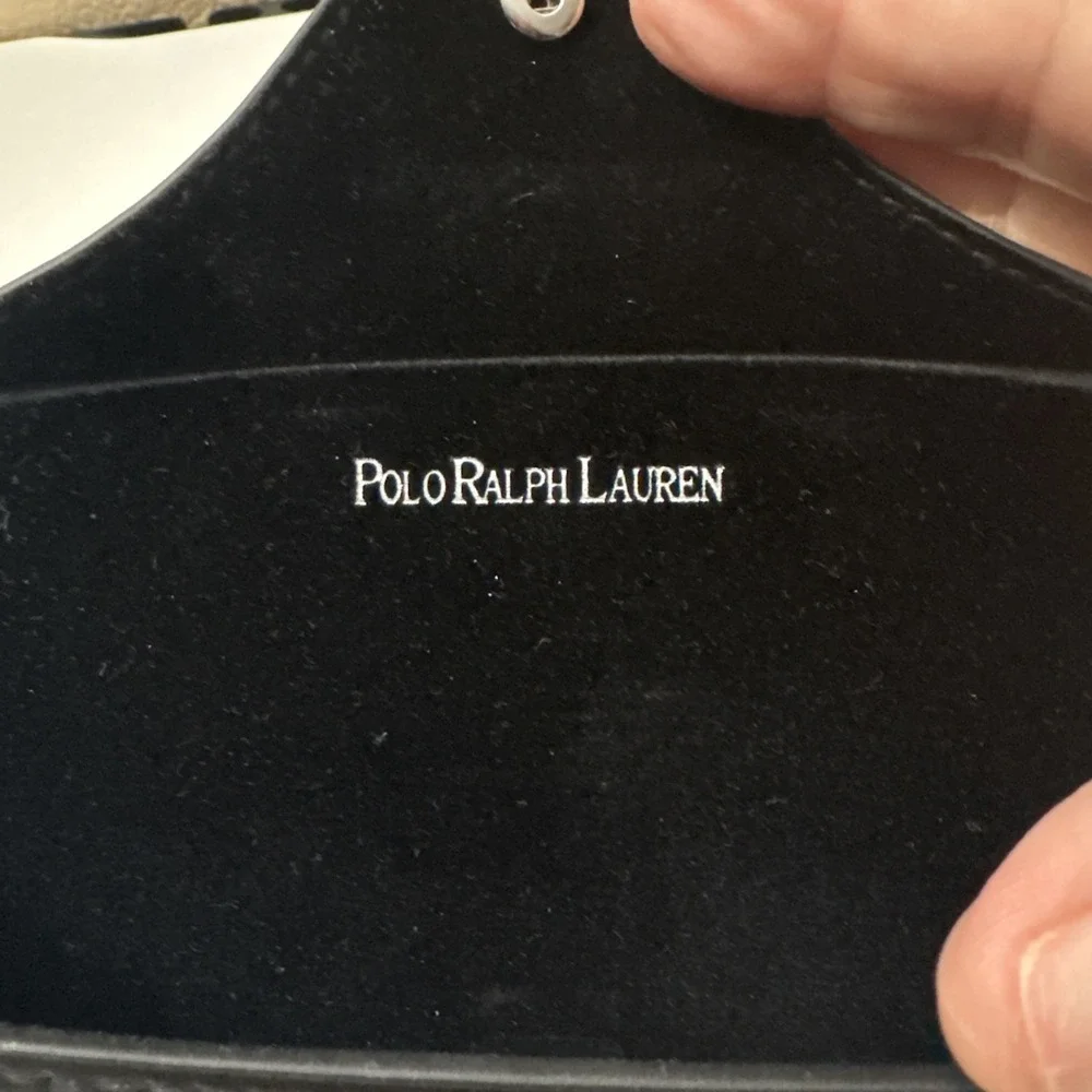 Polo Ralph Lauren Black Semi-Hard Snap Closure Eyeglasses Case